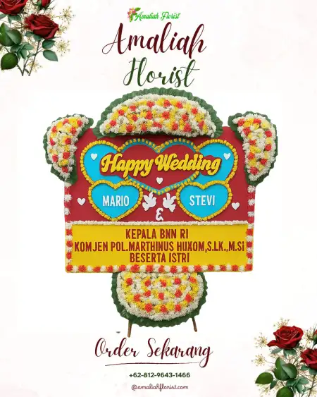 Papan Bunga Pernikahan Sukawangun